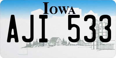 IA license plate AJI533