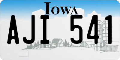 IA license plate AJI541