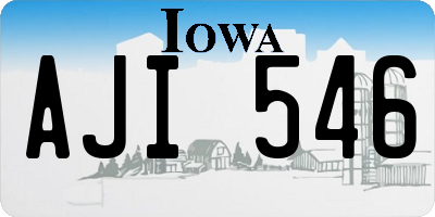 IA license plate AJI546
