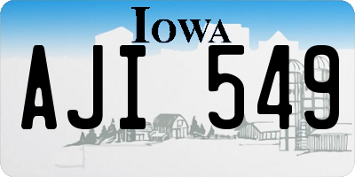 IA license plate AJI549