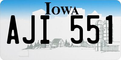 IA license plate AJI551