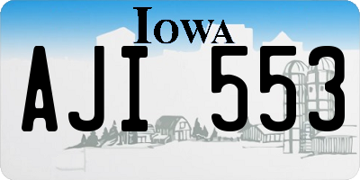 IA license plate AJI553