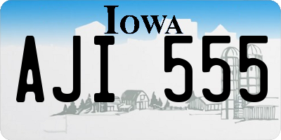IA license plate AJI555