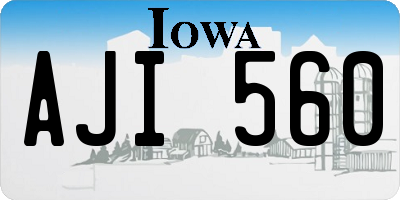 IA license plate AJI560
