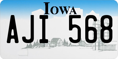 IA license plate AJI568