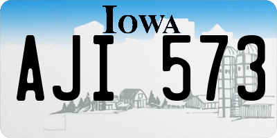 IA license plate AJI573