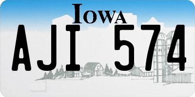 IA license plate AJI574
