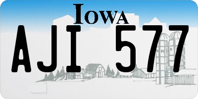 IA license plate AJI577