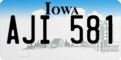 IA license plate AJI581