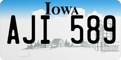 IA license plate AJI589