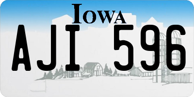 IA license plate AJI596