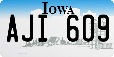 IA license plate AJI609