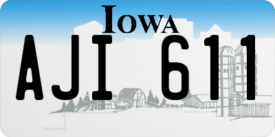 IA license plate AJI611