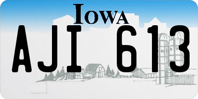 IA license plate AJI613