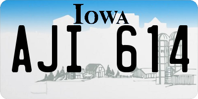 IA license plate AJI614
