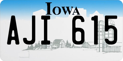 IA license plate AJI615