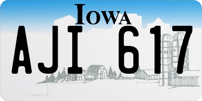 IA license plate AJI617