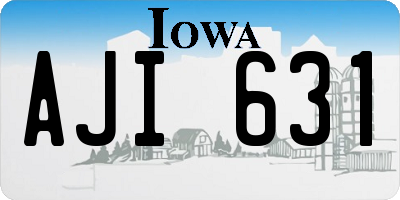 IA license plate AJI631