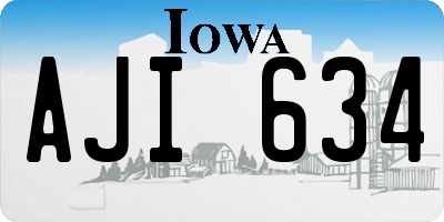 IA license plate AJI634