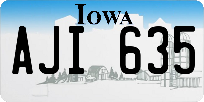 IA license plate AJI635