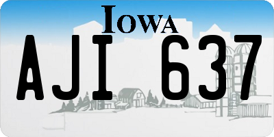 IA license plate AJI637