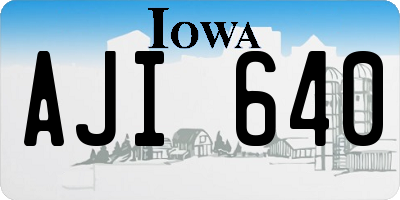 IA license plate AJI640