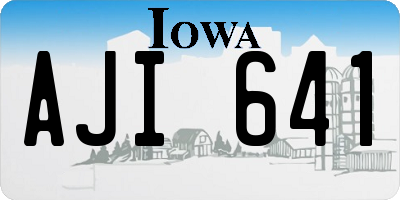 IA license plate AJI641