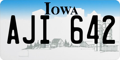 IA license plate AJI642