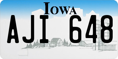 IA license plate AJI648
