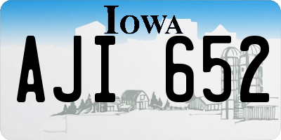IA license plate AJI652