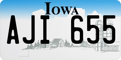 IA license plate AJI655