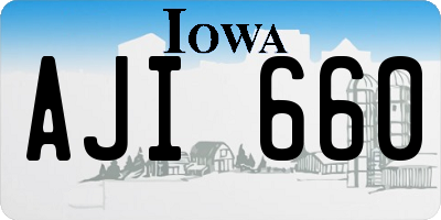 IA license plate AJI660