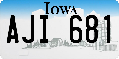 IA license plate AJI681