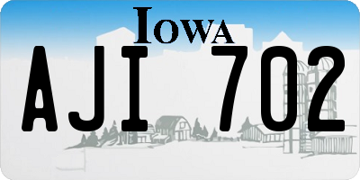 IA license plate AJI702