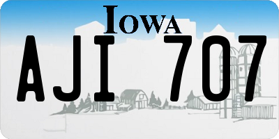 IA license plate AJI707