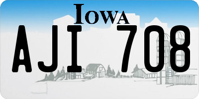 IA license plate AJI708