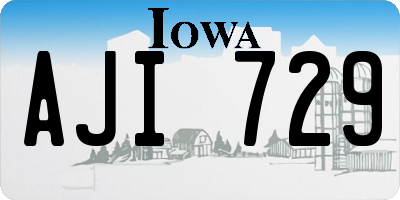 IA license plate AJI729