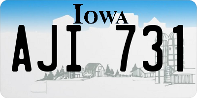 IA license plate AJI731