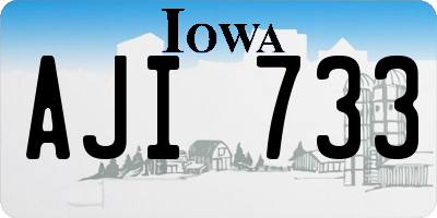 IA license plate AJI733