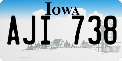 IA license plate AJI738