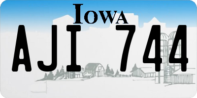 IA license plate AJI744