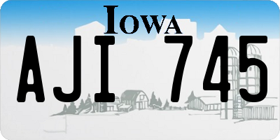 IA license plate AJI745