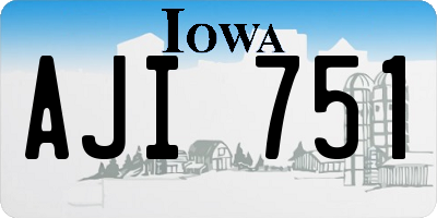 IA license plate AJI751