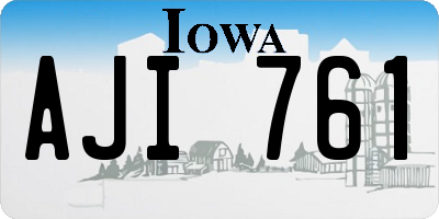 IA license plate AJI761