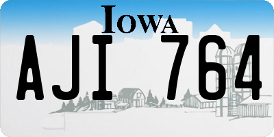 IA license plate AJI764