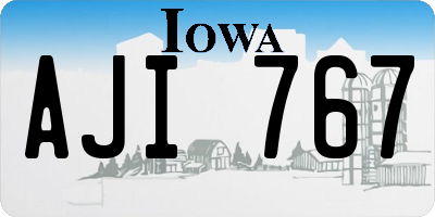 IA license plate AJI767