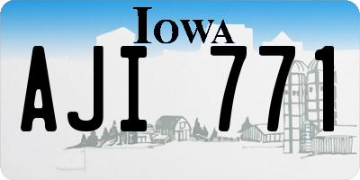 IA license plate AJI771