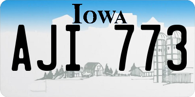 IA license plate AJI773