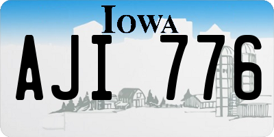 IA license plate AJI776
