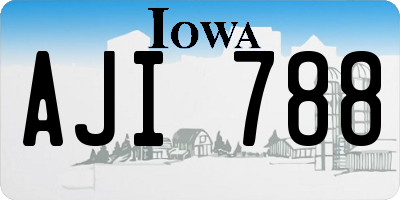 IA license plate AJI788